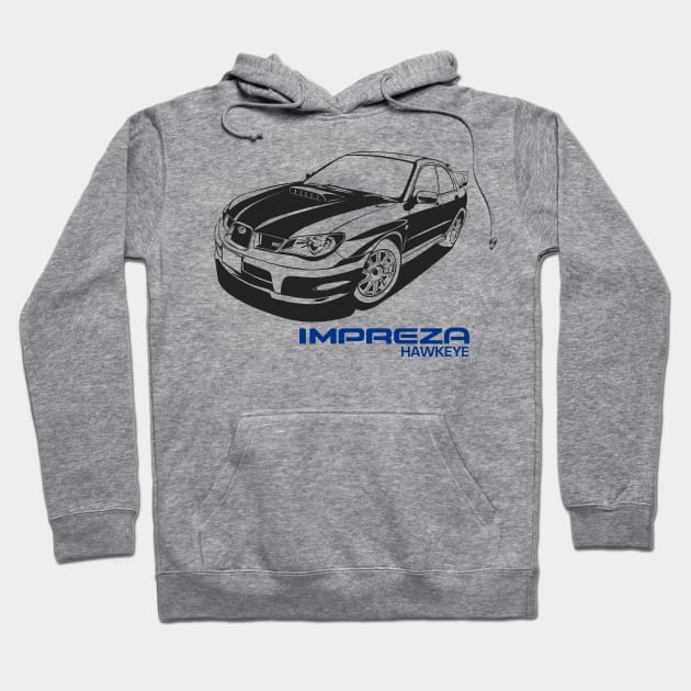 Subaru Impreza Hawkeye Hoodie by mufflebox